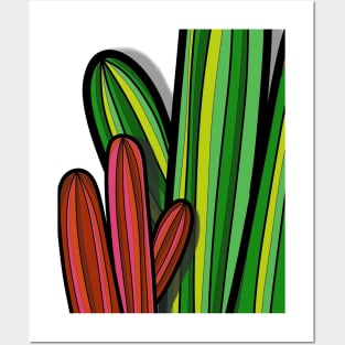 Colourful Cacti Posters and Art